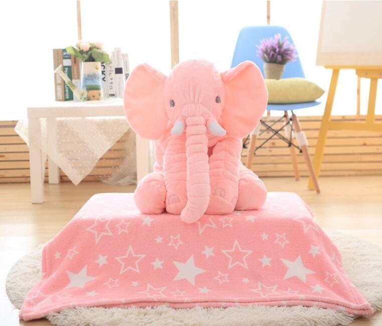 Jumbo Plush Elephant Pillow Toy for Nursery & Baby Photos – Soft Cotton-Filled Cuddle Buddy for Infants & Toddlers | Thomler