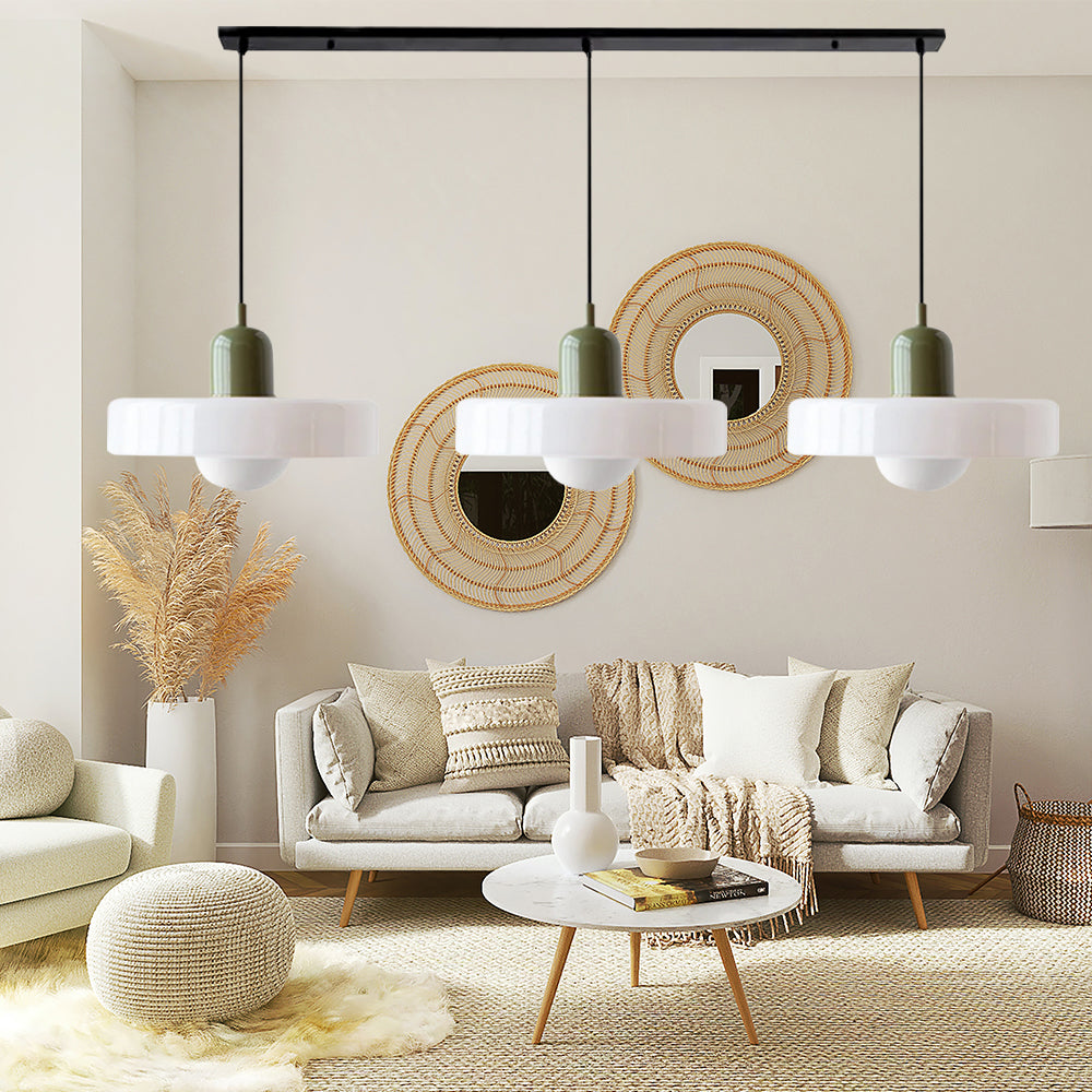 Pendant Light Glass Shade 30.0 cm Bedroom Bedside Hanging Lamp Modern Minimalist Nordic Style Adjustable Ceiling Light | Thomler
