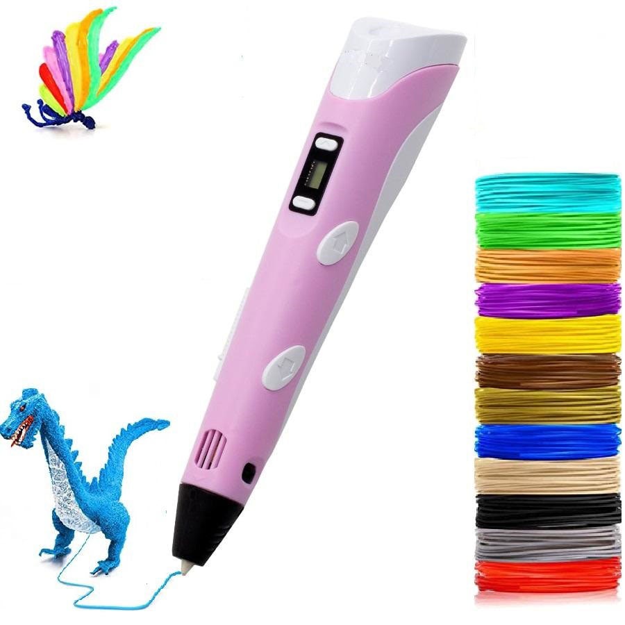 Handheld 3D Drawing Pen for Kids & Adults – Art Tool with 10 Color Filament Set, Adjustable Temperature & Speed Controls for Creative | Thomler