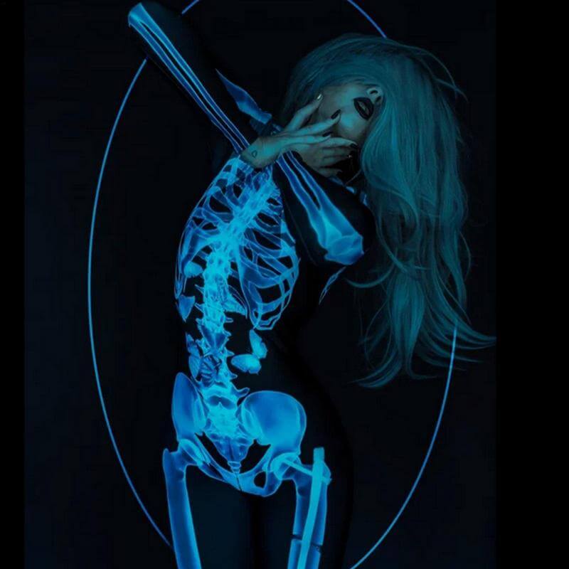 Full-Body Skeleton Costume with 3D Print – Form-Fitting Jumpsuit for Halloween Party & Cosplay | Thomler
