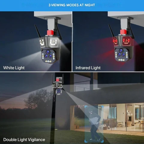 Outdoor WiFi Surveillance Cam – 20MP Resolution, Optical Magnification, Motion Tracking & Night Vision | Thomler