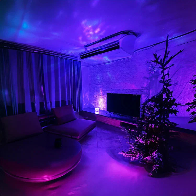 Aurora Projection Night Light - 16-Color LED Mood Lamp with Remote Control and Timer | Thomler