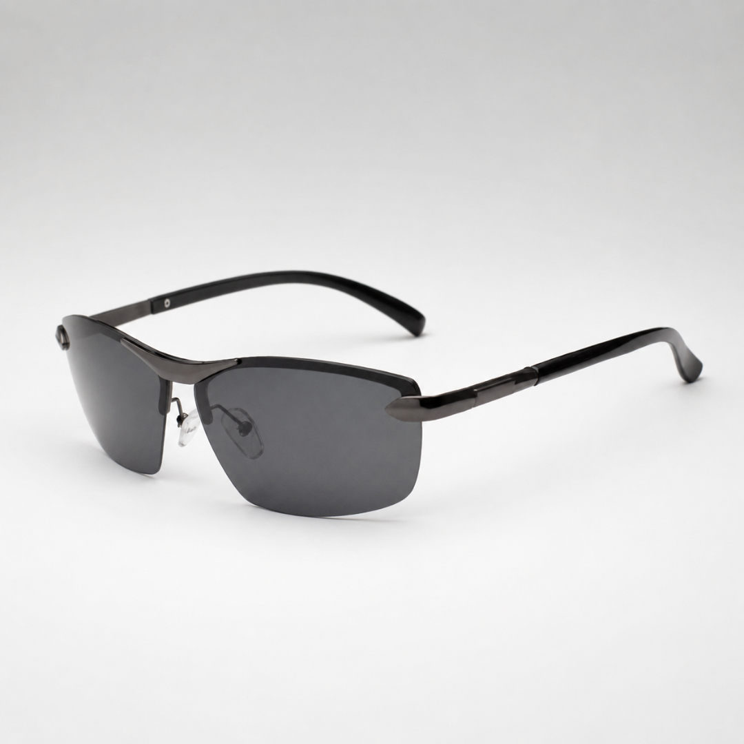 Lightweight Polarized Driving Sunglasses with UV400 Protection – Semi-Rimless Alloy Design for Men & Women | Thomler