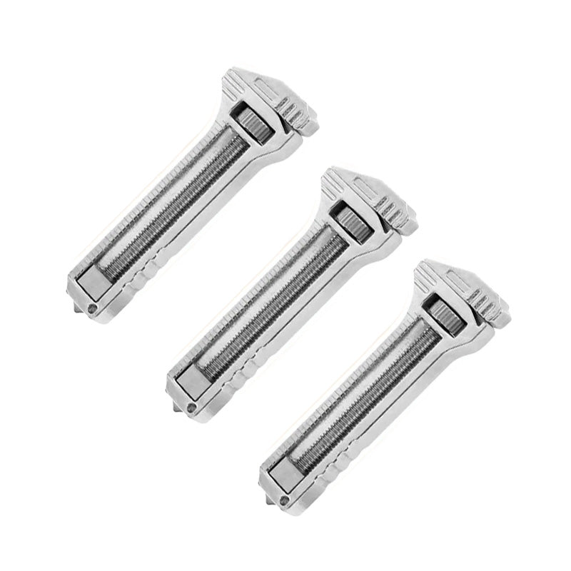 Compact Adjustable Wrench with Bottle Opener & Measurement Tool for Everyday Repairs, Home DIY, Camping & Outdoor Use – Zinc Aluminum | Thomler