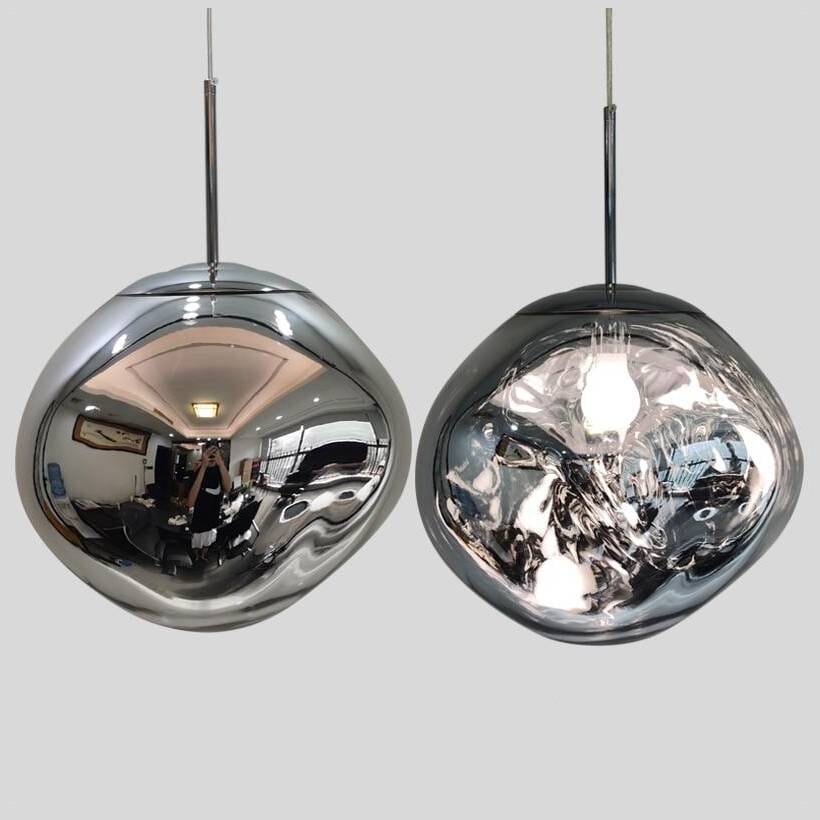 Pendant Light Mirrored Glass Sphere E27 Adjustable Dining Room Kitchen Island Hanging Ceiling Lamp | Thomler