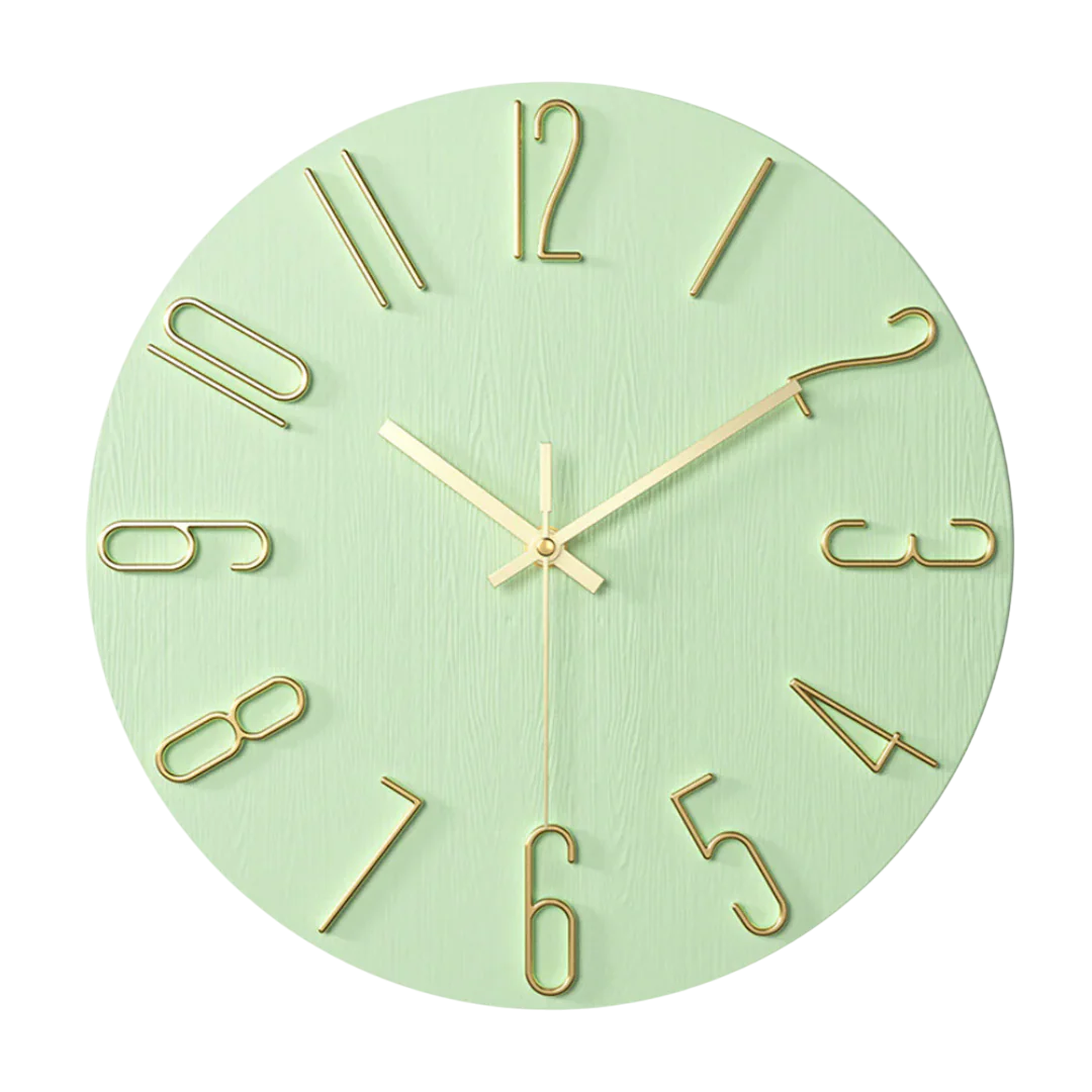 12-Inch Quartz Wall Clock – Minimalist Round Design for Home, Office, Bedroom & Kitchen – Silent Non-Ticking Battery Operated | Thomler
