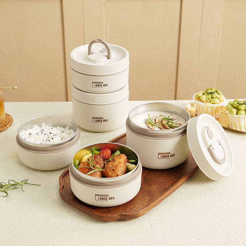 Insulated Stainless Steel Lunch Box with Leak-Proof Seal for Work, School & Travel | Keeps Food Hot for Hours | Double-Wall Food Container | Thomler