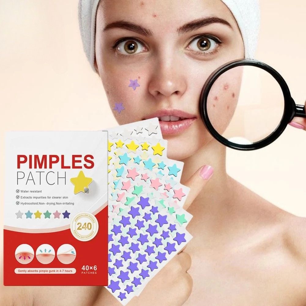 Hydrocolloid Spot Stickers – 240 Adorable Heart & Star Shapes for Blemish Care | Thomler