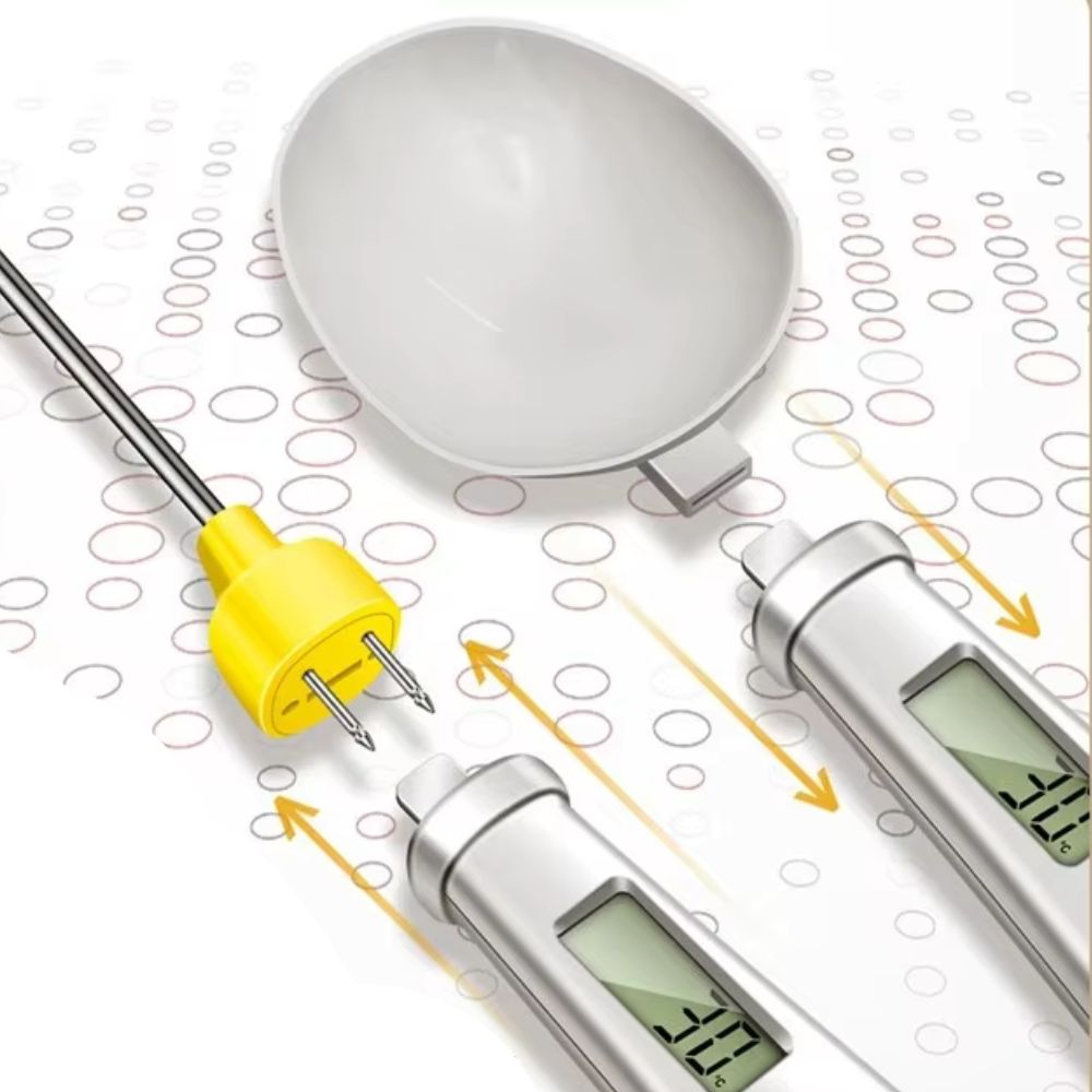 Handheld Digital Weighing Spoon with Built-In Temperature Probe for Cooking & Baking | Thomler