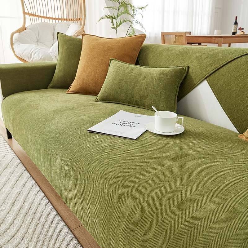 Chenille Furniture Throw – Washable Couch Cover with Non-Slip Grip for Pet Owners | Thomler