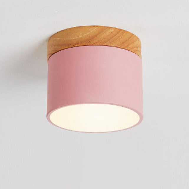 Round Compact LED Ceiling Light with Tri-Color Temperature Switch for Hallways, Bedrooms & Living Rooms | Modern Nordic Style Flush Mount | Thomler