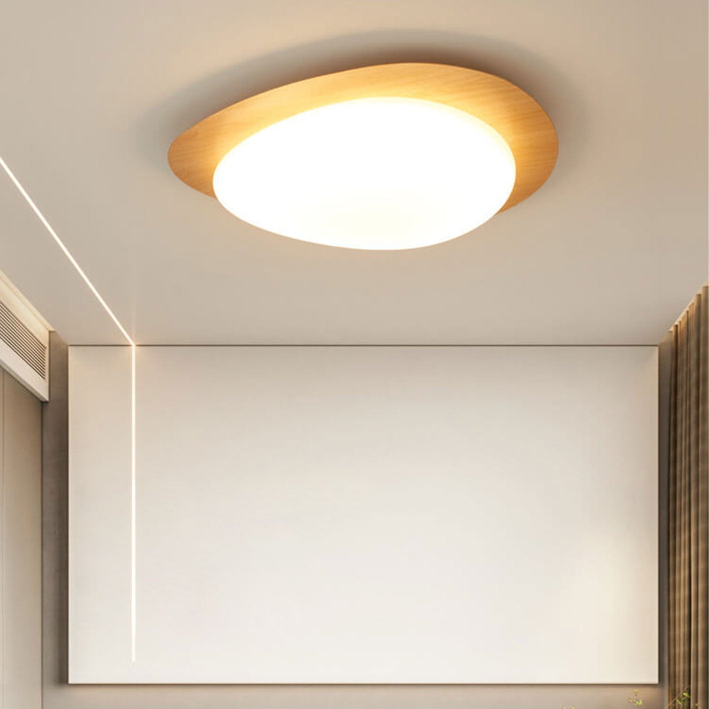 Flush Mount Ceiling Light Iron Acrylic 15.4 in Small Hallway Living Room Bedroom Adjustable LED Lighting | Thomler