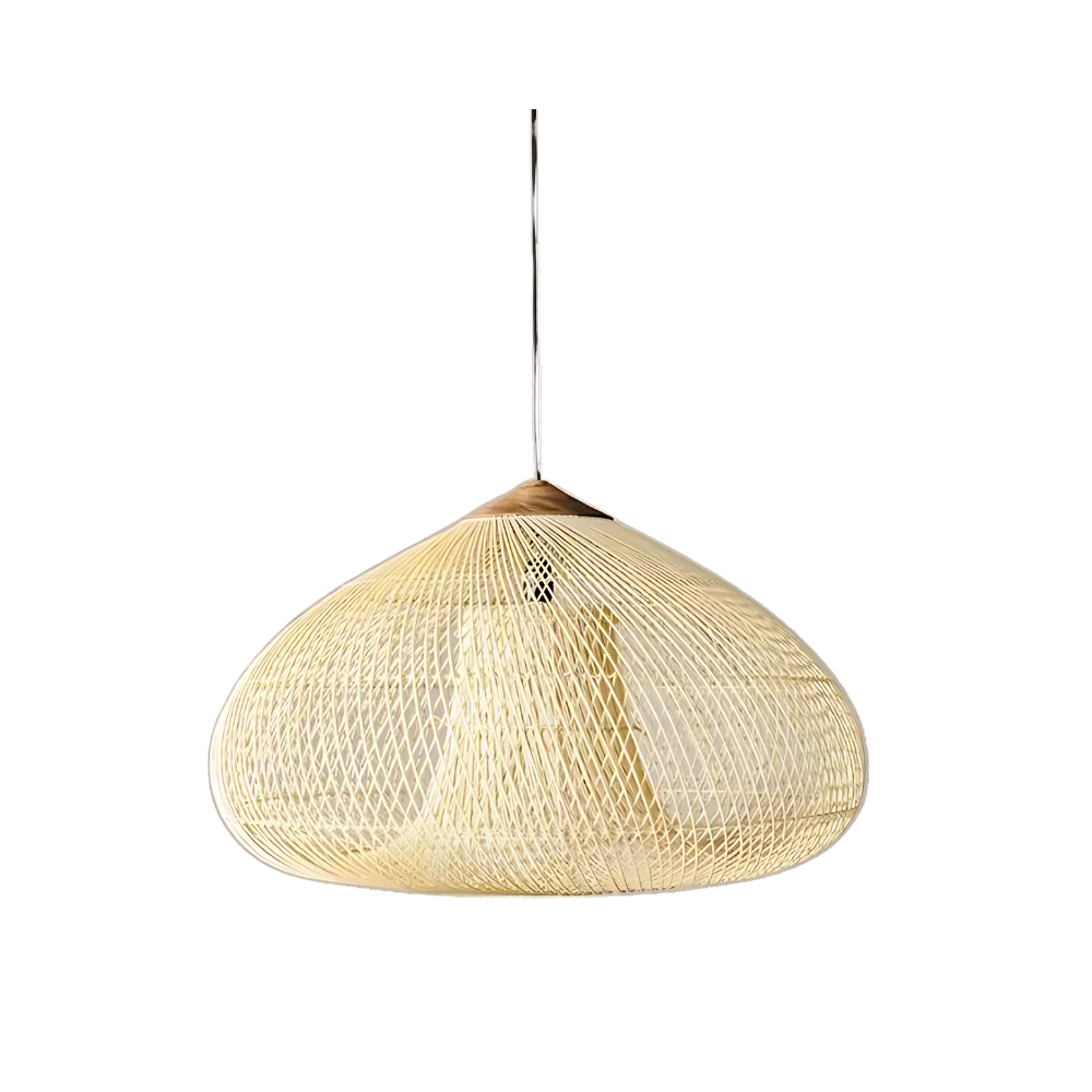 Pendant Light Rattan Handwoven E26 Boho Dining Room Kitchen Island Hanging Ceiling Fixture | Thomler