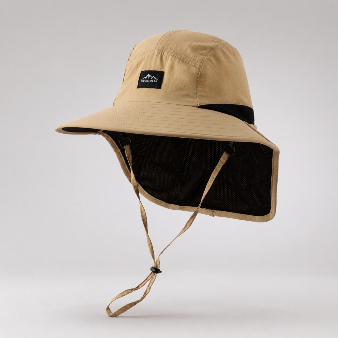 Wide Brim Hiking Hat with Neck Flap & UPF 50+ Sun Protection for Trail Running, Backpacking & Summer Outdoor Adventures | Thomler