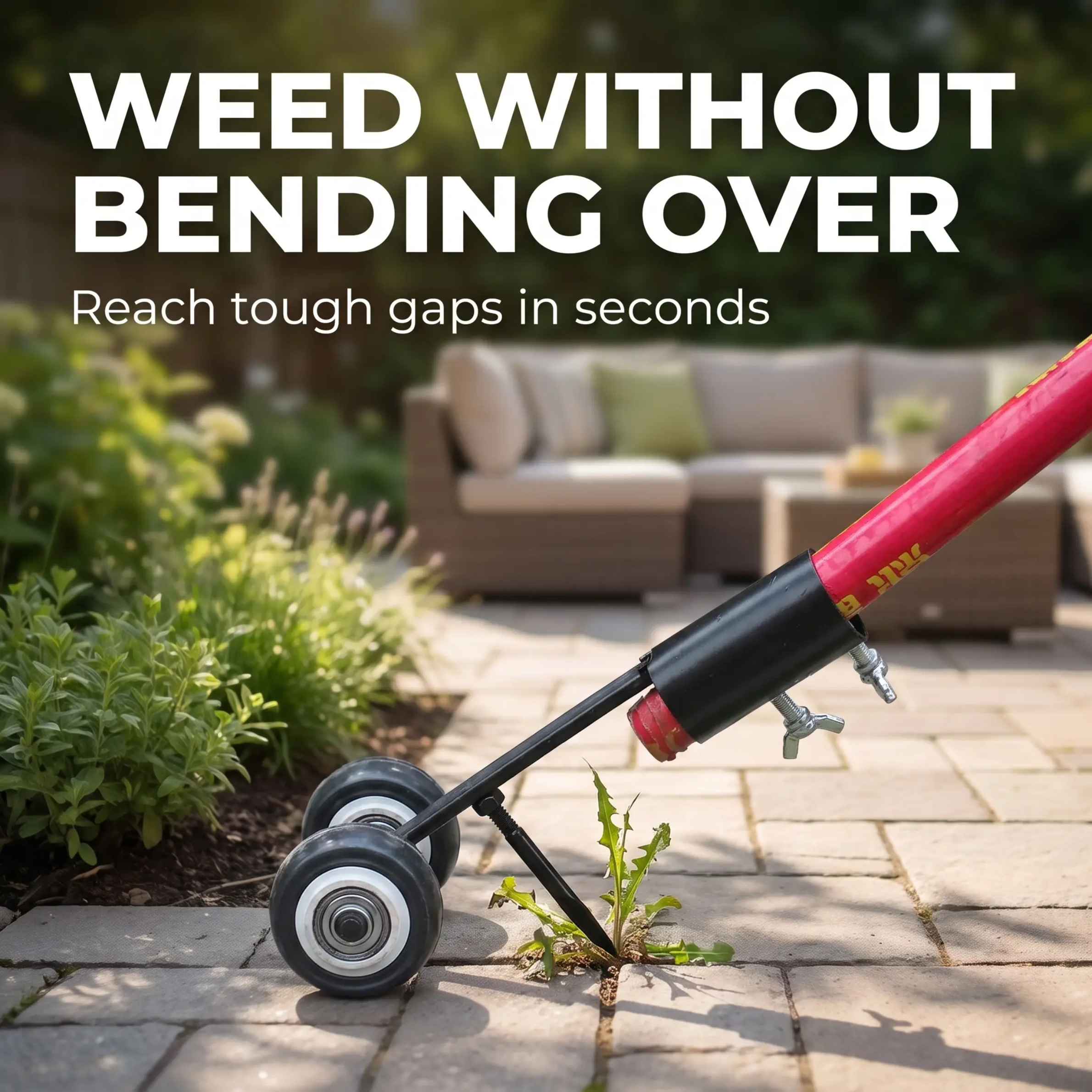 Dual-Hook Manual Weeding Tool for Pavement Cracks, Patio Joints & Driveways – Root Extraction Hand Weeder for Sidewalks, Patios & Garden Pat | Thomler