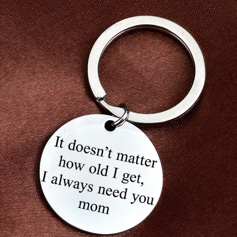 Heart Pendant Keychain Gift for Mom Daughter | Metal Charm Key Ring Remembrance Token | Thomler