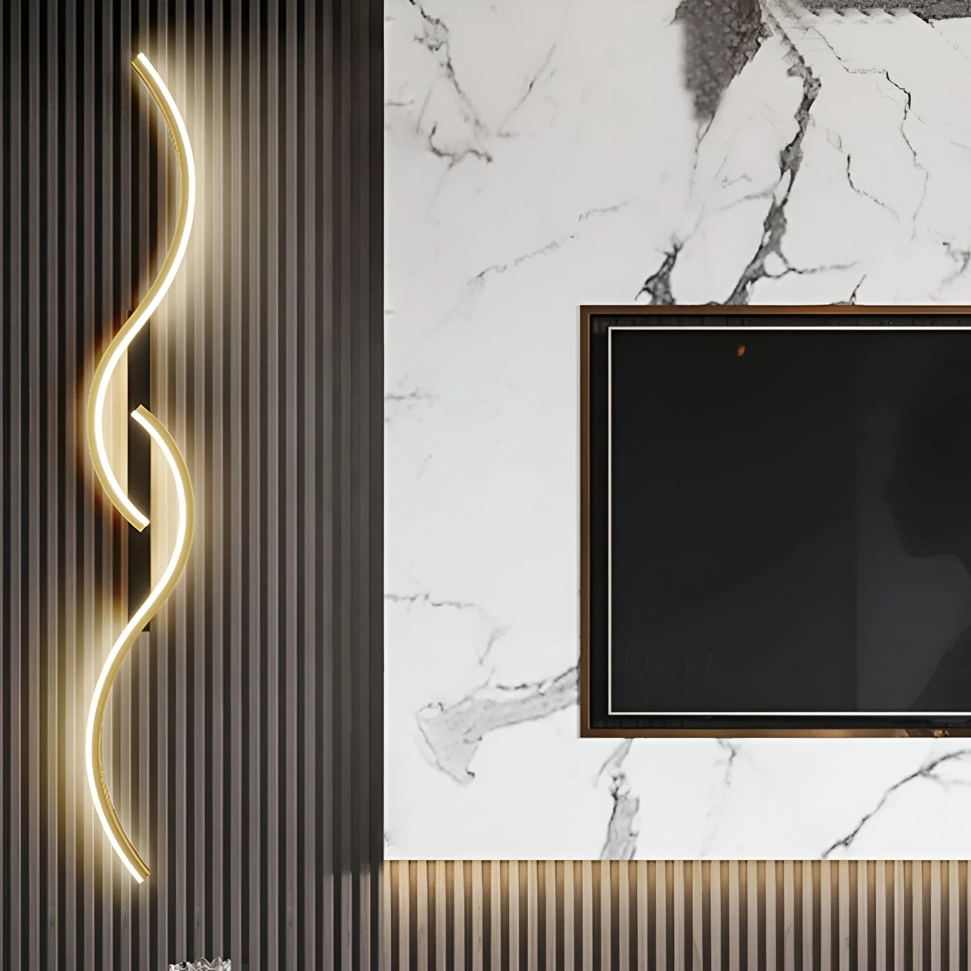 Sleek Arc LED Wall Sconce | Indoor Accent Lighting for Bedroom, Hallway, Living Room & Stairway | Contemporary Linear Design | 24 to 47 Inch | Thomler