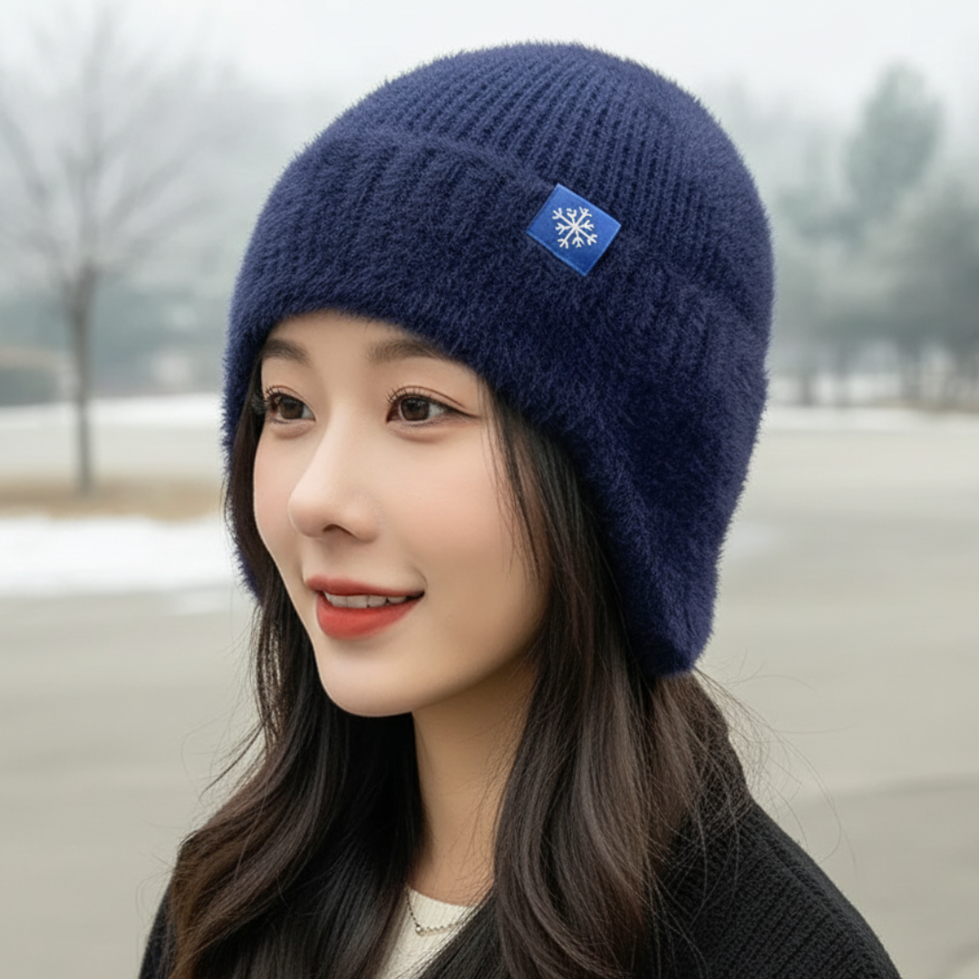 Knit Beanie with Ear Flaps for Women – Soft Fleece-Lined Winter Hat for Cold Weather, Outdoor Activities & Daily Wear | Thomler