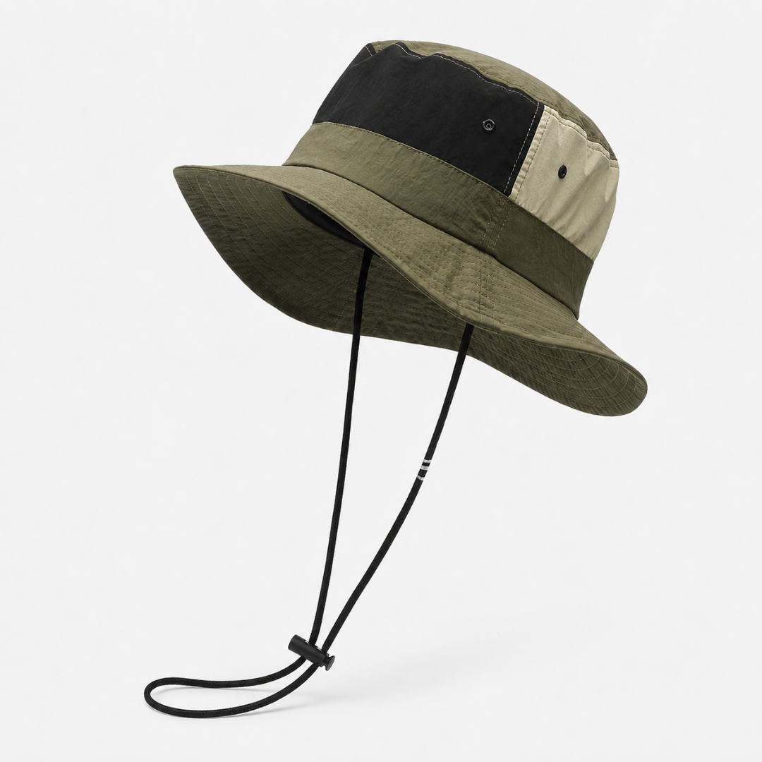 Wide Brim Outdoor Sun Hat with Chin Strap & UV Protection for Hiking, Fishing & Travel | Thomler