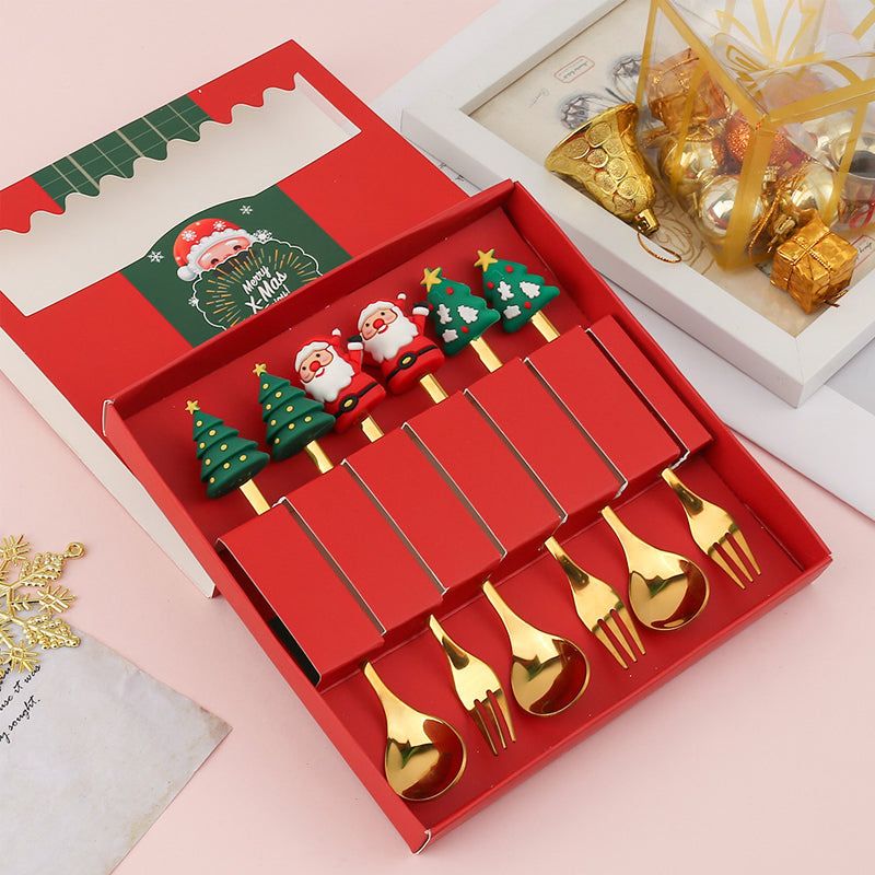 Holiday Flatware Set – Festive Spoons & Forks with Christmas Charm for Elegant Dining & Table Decor | Thomler