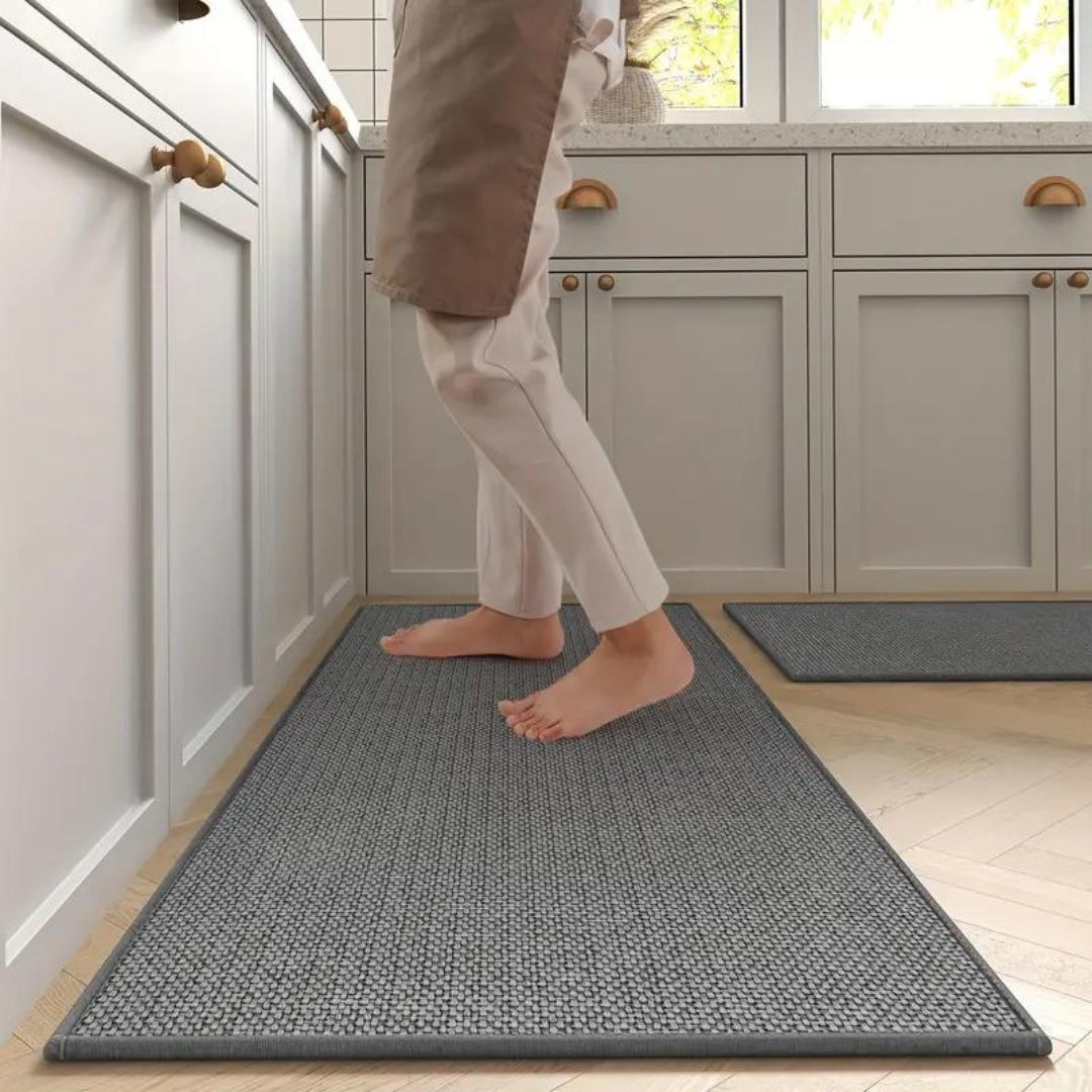 Anti-Fatigue Kitchen Floor Mat Set Non-Slip Cushioned Runner & Accent Mat for Sink Stove Cooking Area Comfort Ergonomic Standing Support | Thomler