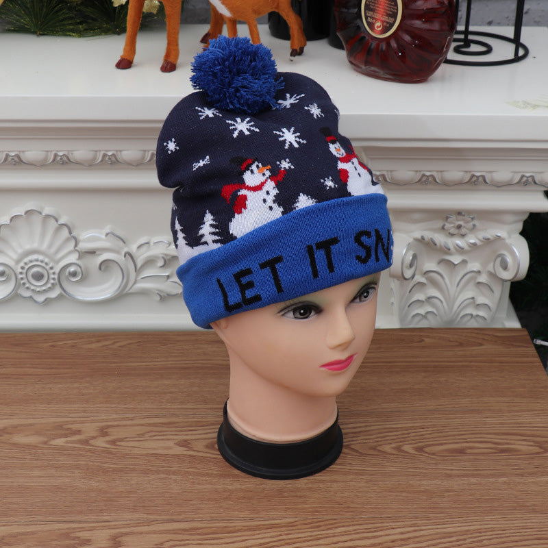 Illuminated Holiday Knit Cap with LED Lights – Festive Winter Beanie for Christmas Parties | Thomler