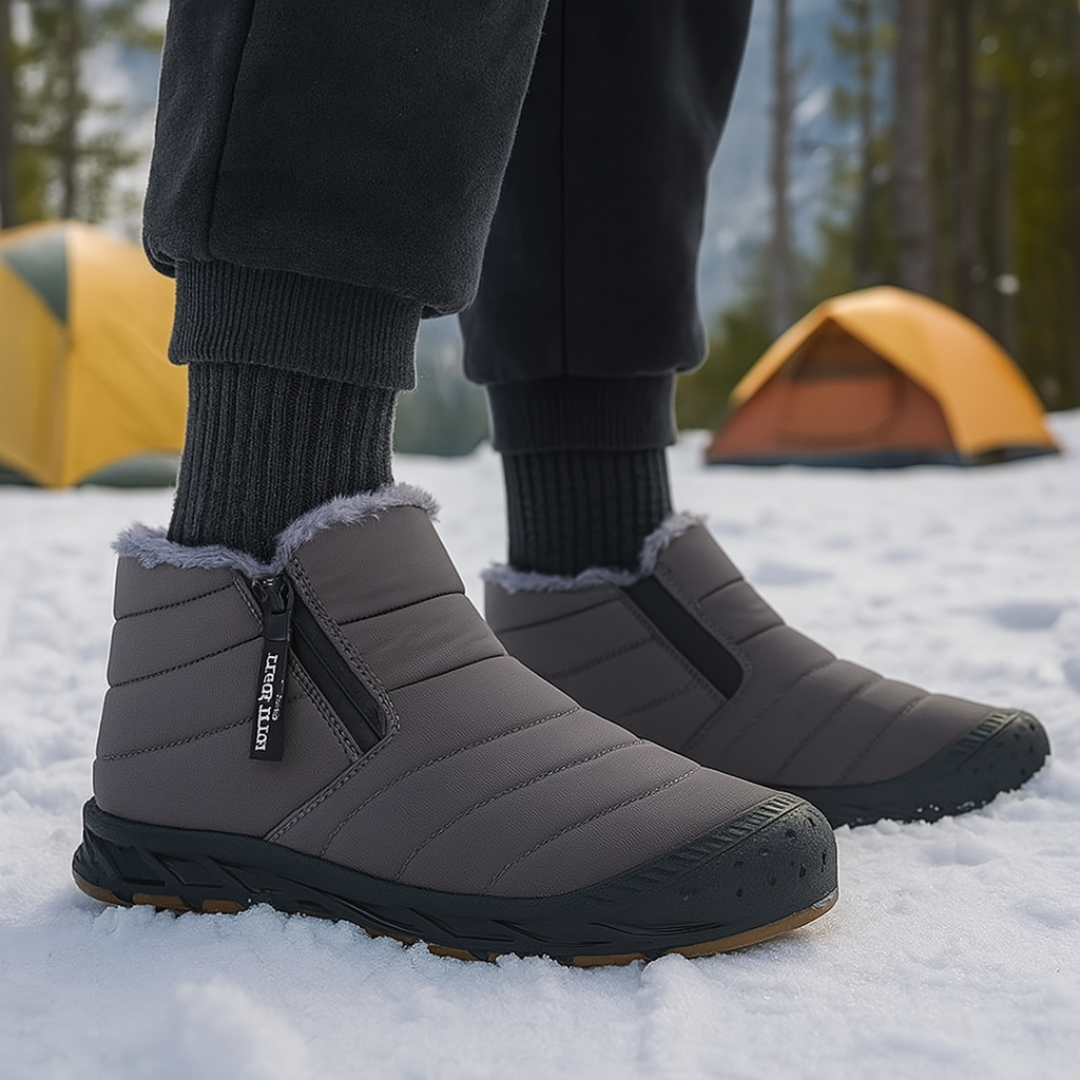 Men's & Women's Insulated Waterproof Winter Boots with Side Zipper for Snow & Ice | Fleece-Lined Slip-Resistant Shoes for Hiking, Walking | Thomler