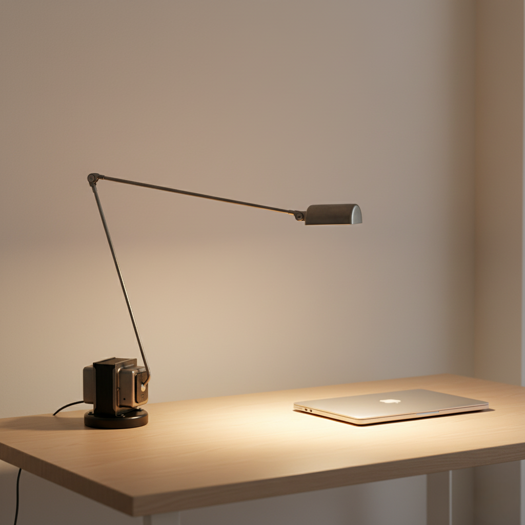Articulated Metal Task Light with Dual-Segment Arm & Dimming Control | Thomler