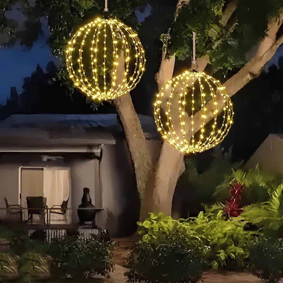 Battery Operated LED Sphere Light – Wireless Outdoor Indoor Glowing Orb Decoration for Patio Garden Deck Winter Holiday Ambiance | Thomler