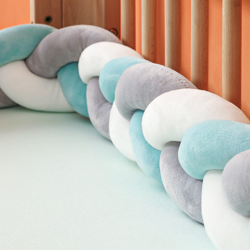 Braided Bumper Guard for Baby Bed – Soft Knot Cushion Rail Protector | Thomler