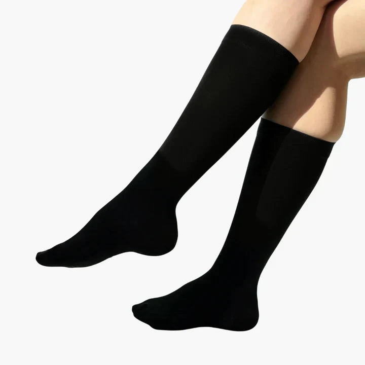 Graduated Compression Socks with Elastic Band for Swelling Relief & Circulation Support – Seamless Knee-High Design for Women & Men, Sizes | Thomler