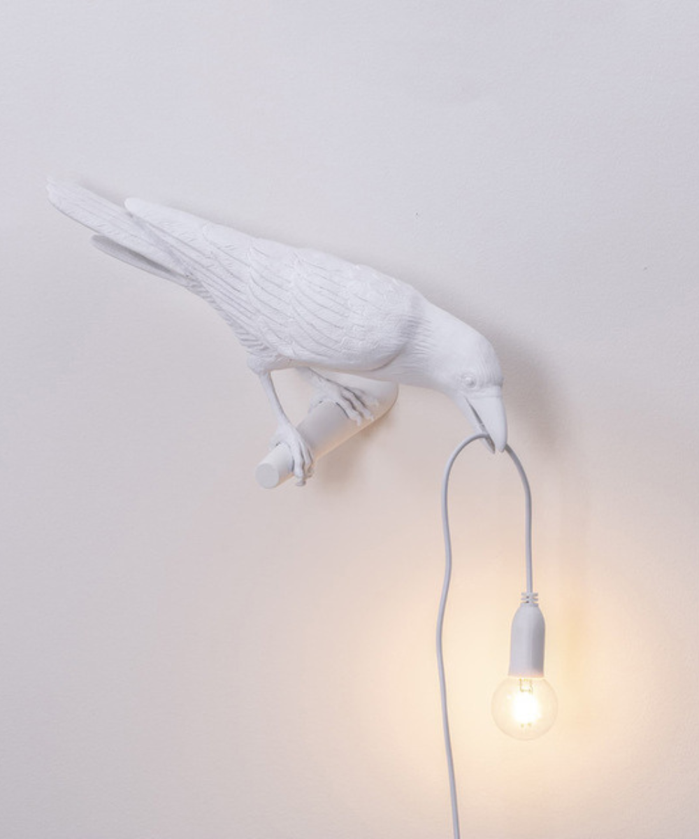 Raven Sculpture Table Lamp with Bulb Holder – Decorative Bird Accent Light for Living Room, Bedroom & Office Spaces | Thomler
