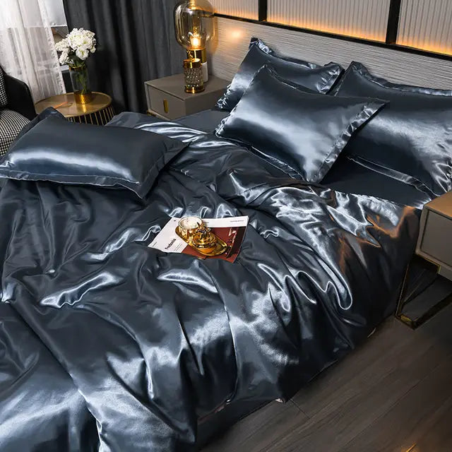 Satin Duvet Cover Set with Pillowcases Smooth Silky Bedding Full Queen King for Bedroom Decor Soft Luxury Comforter Cover Machine Washable | Thomler