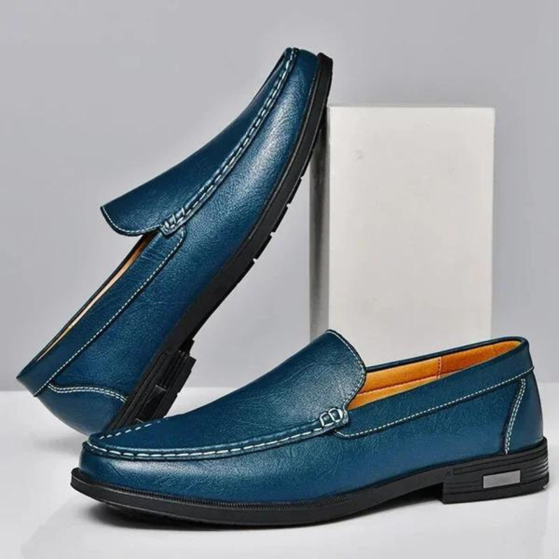 Men's Genuine Leather Loafers Slip-On Dress Shoes for Business Casual Wedding Office Formal Occasions Classic Italian Style Handcrafted | Thomler