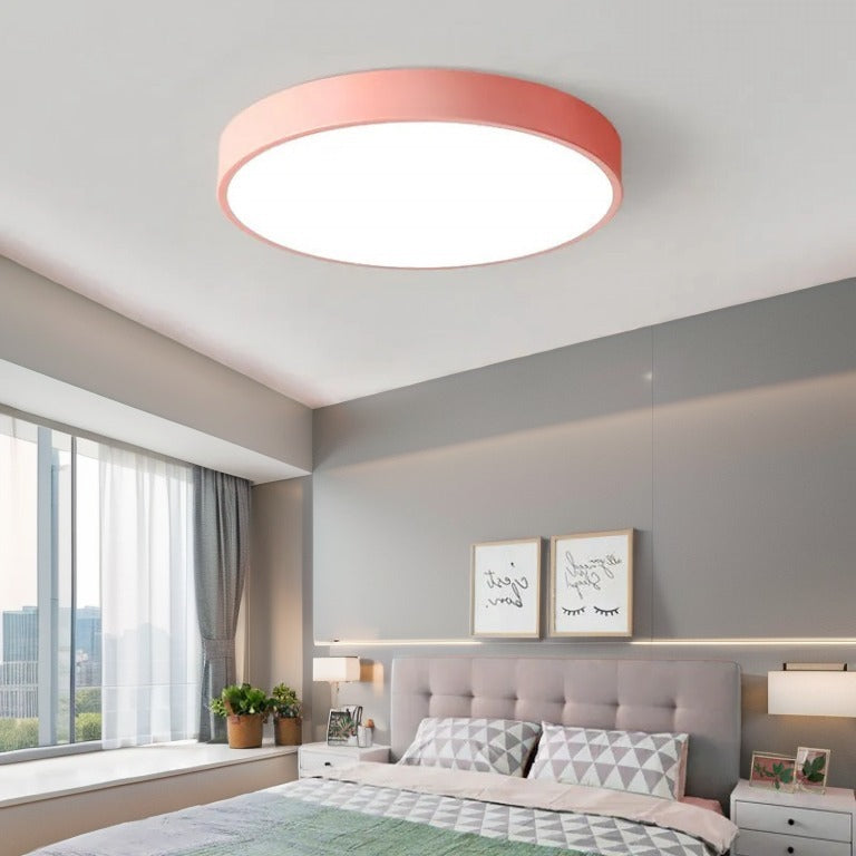 Round LED Ceiling Light Fixture Dimmable Modern Flush Mount for Living Room Bedroom Hallway Energy Efficient Lighting | Thomler