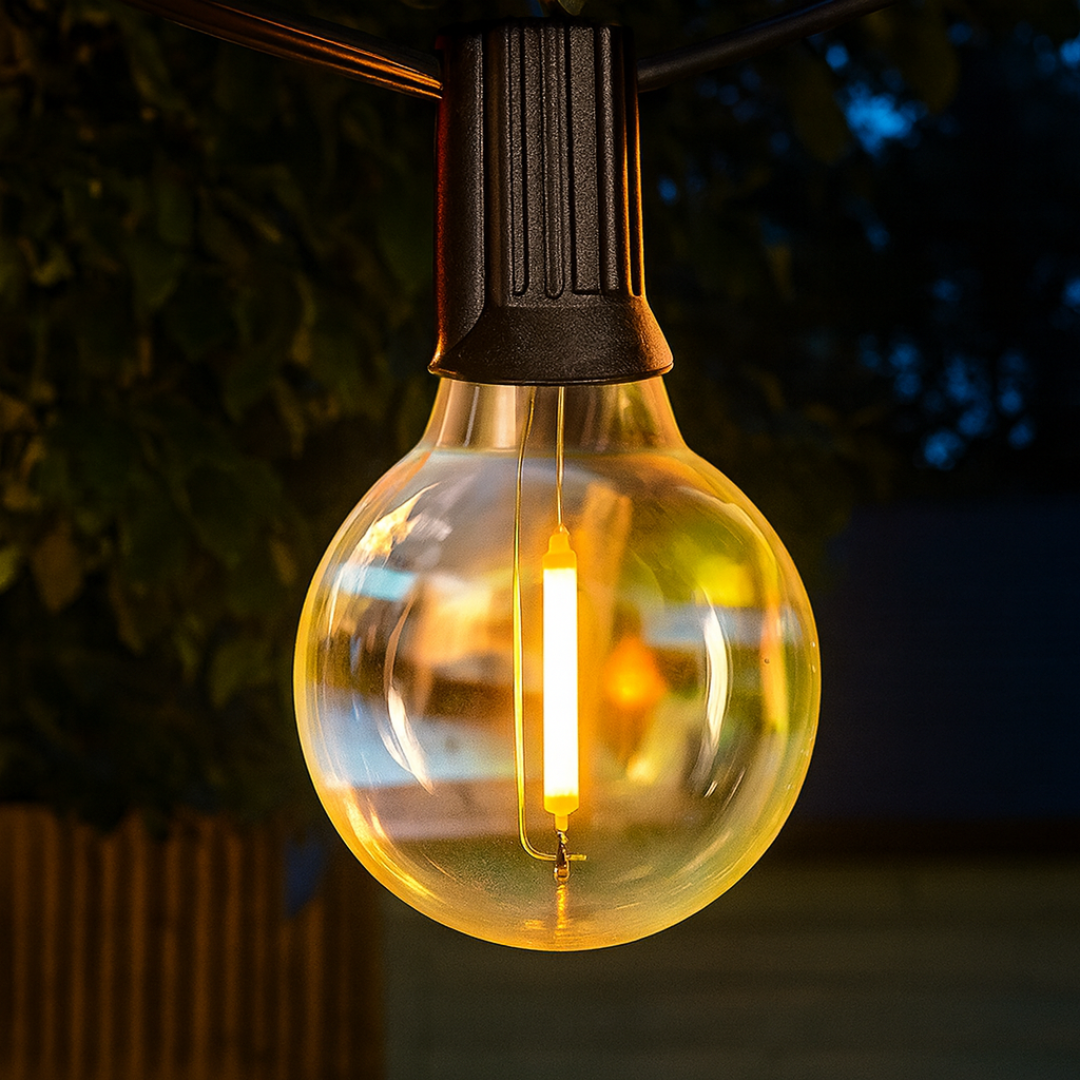 USB-Powered Outdoor String Lights with Shatterproof Bulbs – 20 or 40 LED Globes, Waterproof IP65 for Patio, Deck & Backyard Year-Round | Thomler