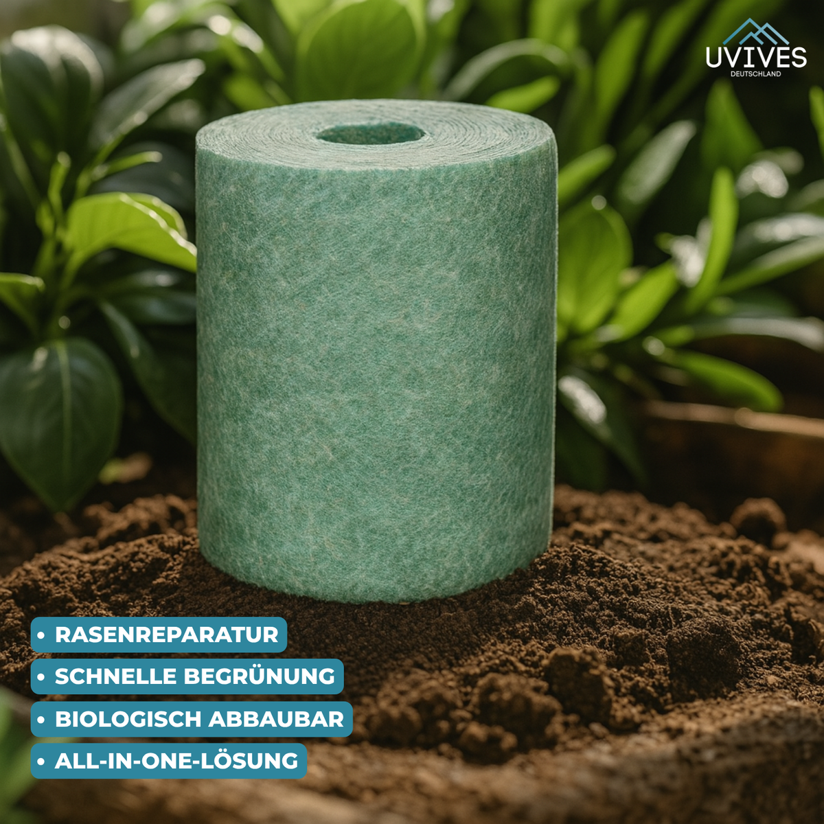 Pre-Seeded Biodegradable Grass Roll for Instant Lawn Coverage – Roll Out, Water & Grow Dense Turf for Yard Patching, Garden Restoration & | Thomler