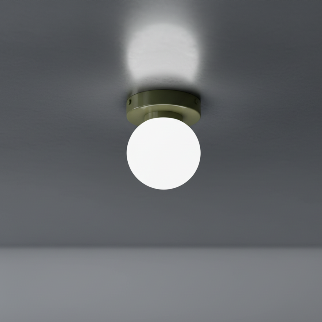 Frosted Sphere Sconce & Flush-Mount Fixture – Dual-Install LED Globe for Entry, Bedroom & Living Spaces | Thomler