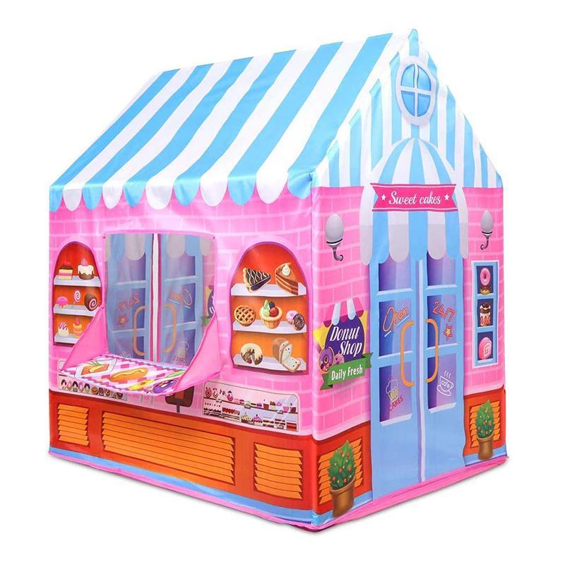 Kids Play Tent Cake Shop Playhouse Pop-Up Fort Indoor Outdoor Pretend Play Space for Toddlers Boys Girls Imaginative Role Play Hideaway | Thomler
