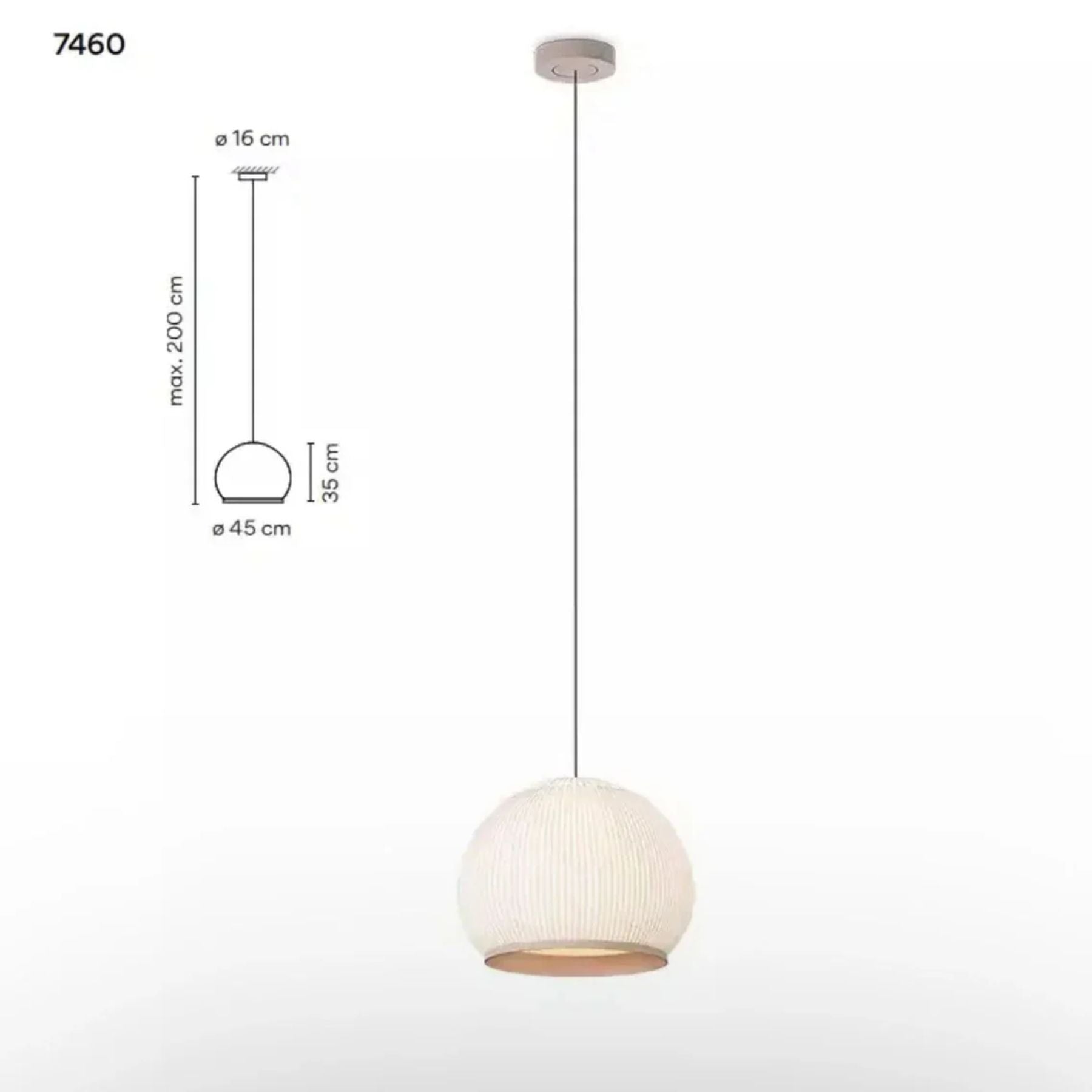 Pendant Light 45.0 cm 17.7" Lycra Beige Dining Room Scandinavian Hanging Ceiling Lamp | Thomler