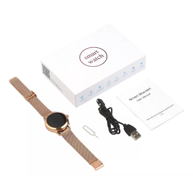 Women's Touch Screen Fitness Tracker Watch – Heart Rate, Sleep & Call Alerts with Swappable Straps | Thomler
