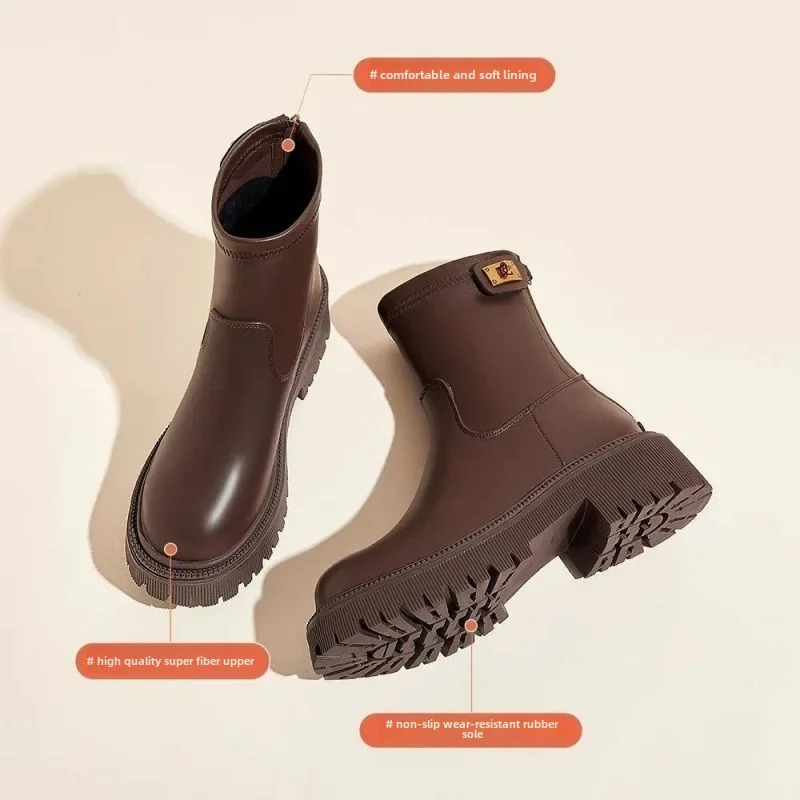 Women's Side-Zip Ankle Boots – Sleek Low-Profile Design for Everyday Wear | Thomler