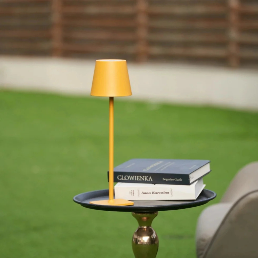 Cordless Touch Dimmable LED Metal Accent Lamp for Indoor & Patio Use – Rechargeable Portable Light | Thomler