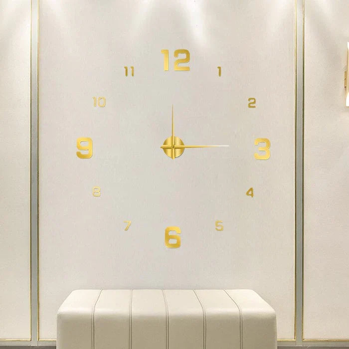 DIY Wall Clock Kit Large Modern Customizable Decorative Clock for Living Room Bedroom Black Silver Gold Red Glow in the Dark | Thomler