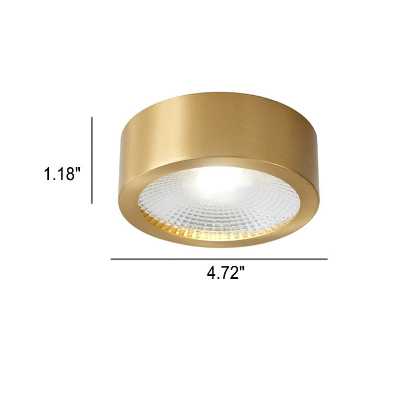 Flush Mount Ceiling Light Copper 4.72 in Built-In LED Modern Hallway Living Room Bedroom Lighting | Thomler