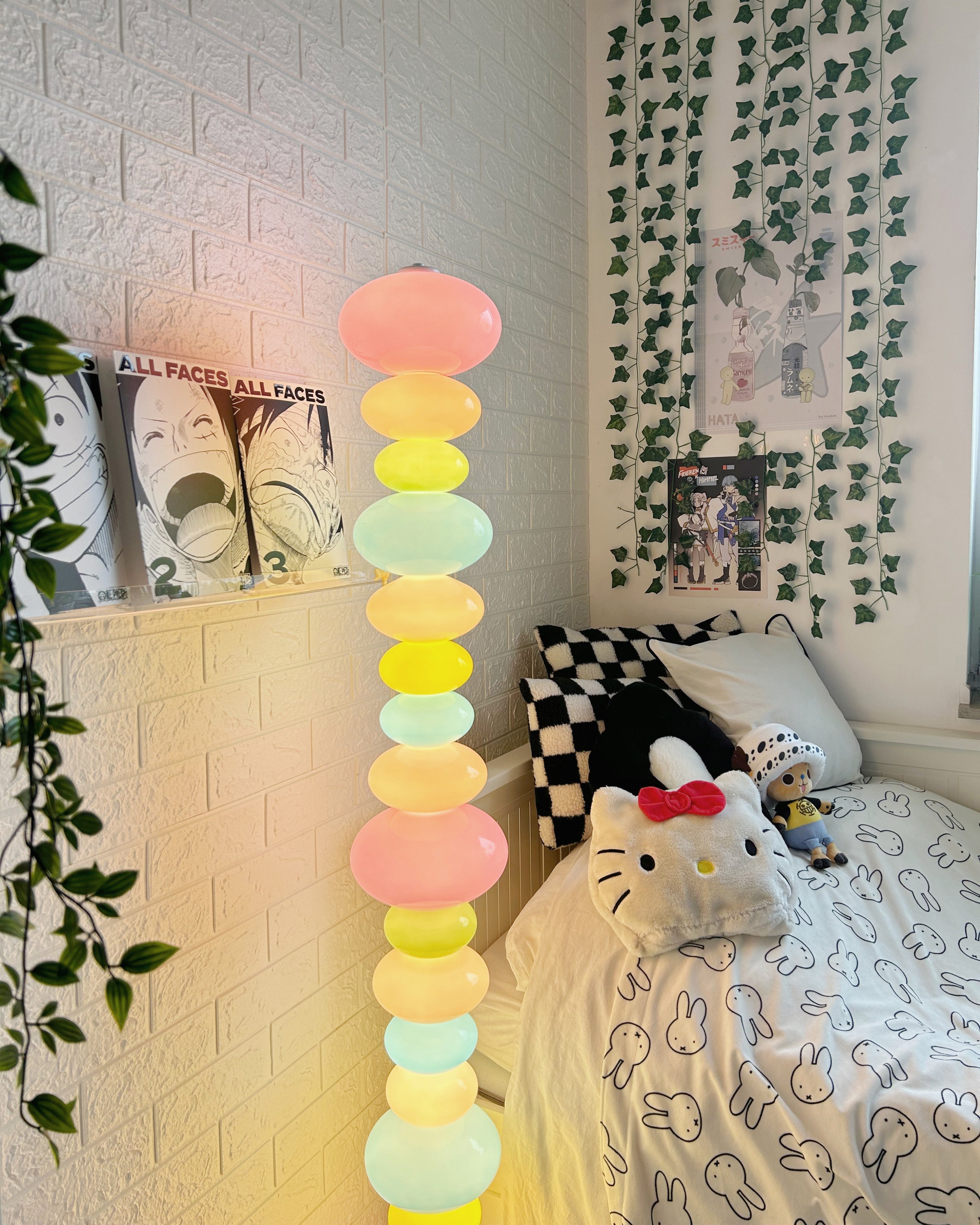 Floor Lamp Acrylic Candy Column 63 in Decorative Living Room Bedroom Lighting Accent | Thomler