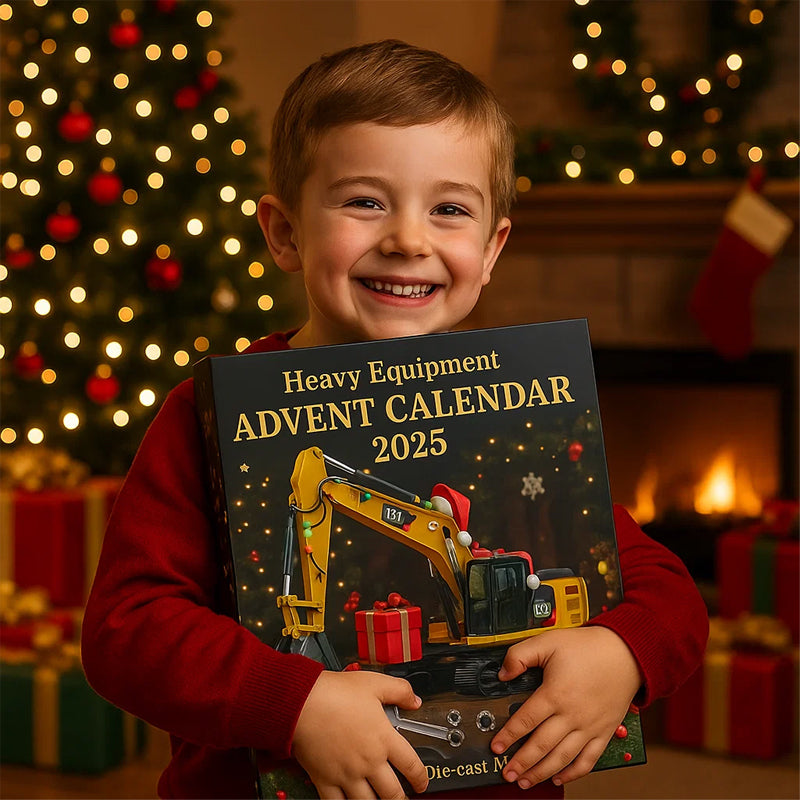 Construction Vehicle Advent Calendar – 24 Die-Cast Toy Machines for Kids | Thomler
