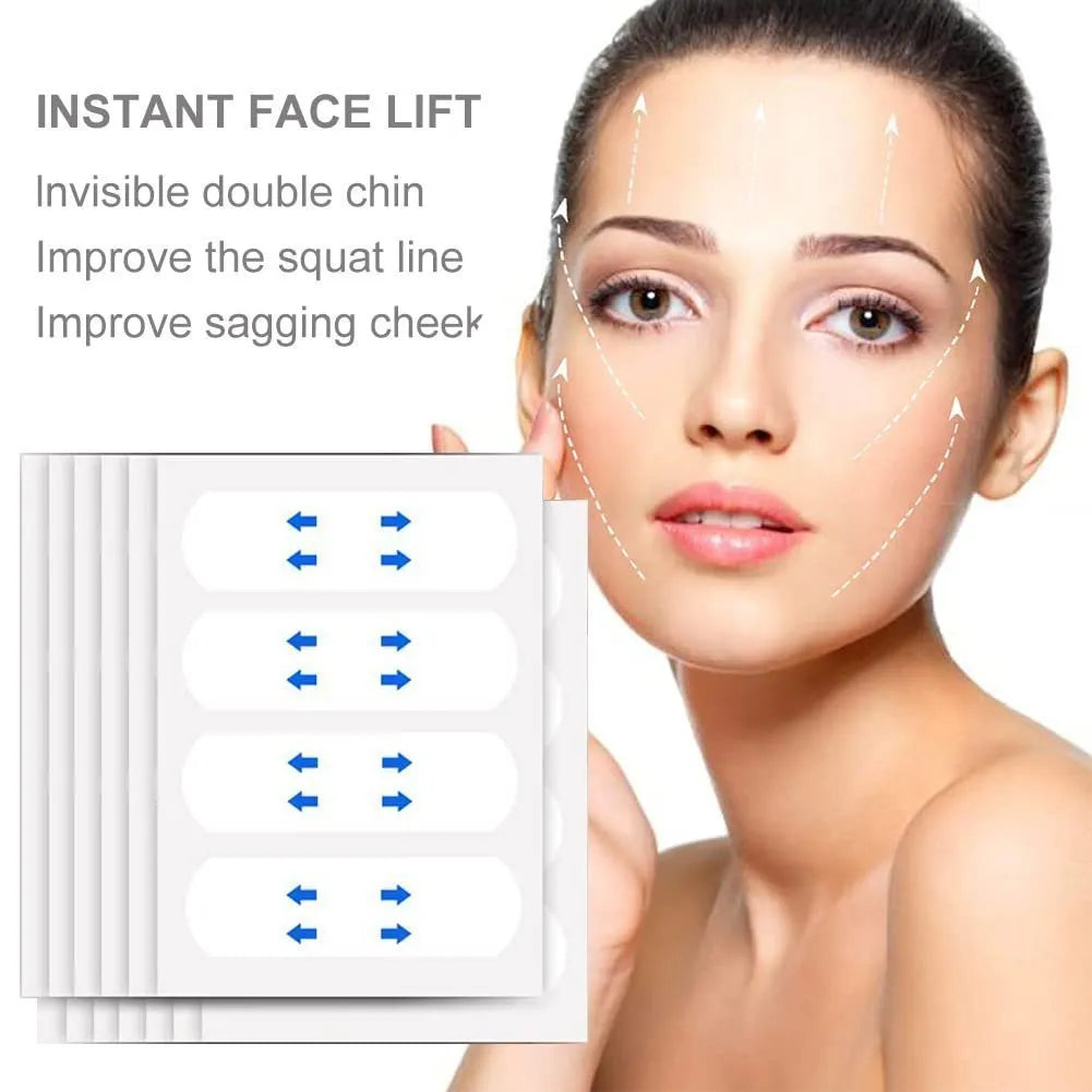 Transparent Facial Contouring Strips for Jawline & Cheek Definition – Discreet Skin Smoothing Adhesive Bands | Thomler