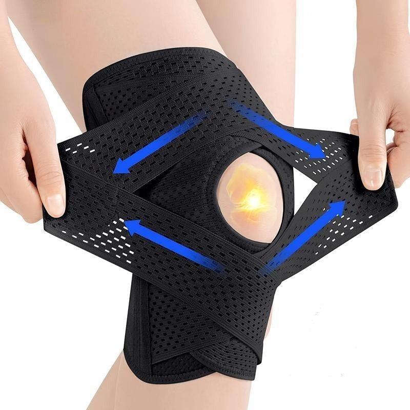 Adjustable Compression Knee Sleeve with Hook-and-Loop Support System for Running, Sports & Daily Stability | Thomler