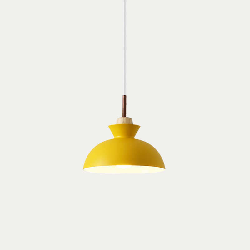 Pendant Light Wood 11 in E27 60W Scandinavian Style Living Room Bedroom Ceiling Lamp | Thomler
